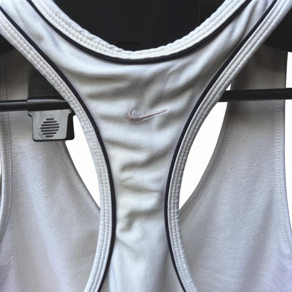 Nike Dri-FIT Youth Girls Workout Tank Top L (12-14) White Pink Racerback - Picture 4 of 5